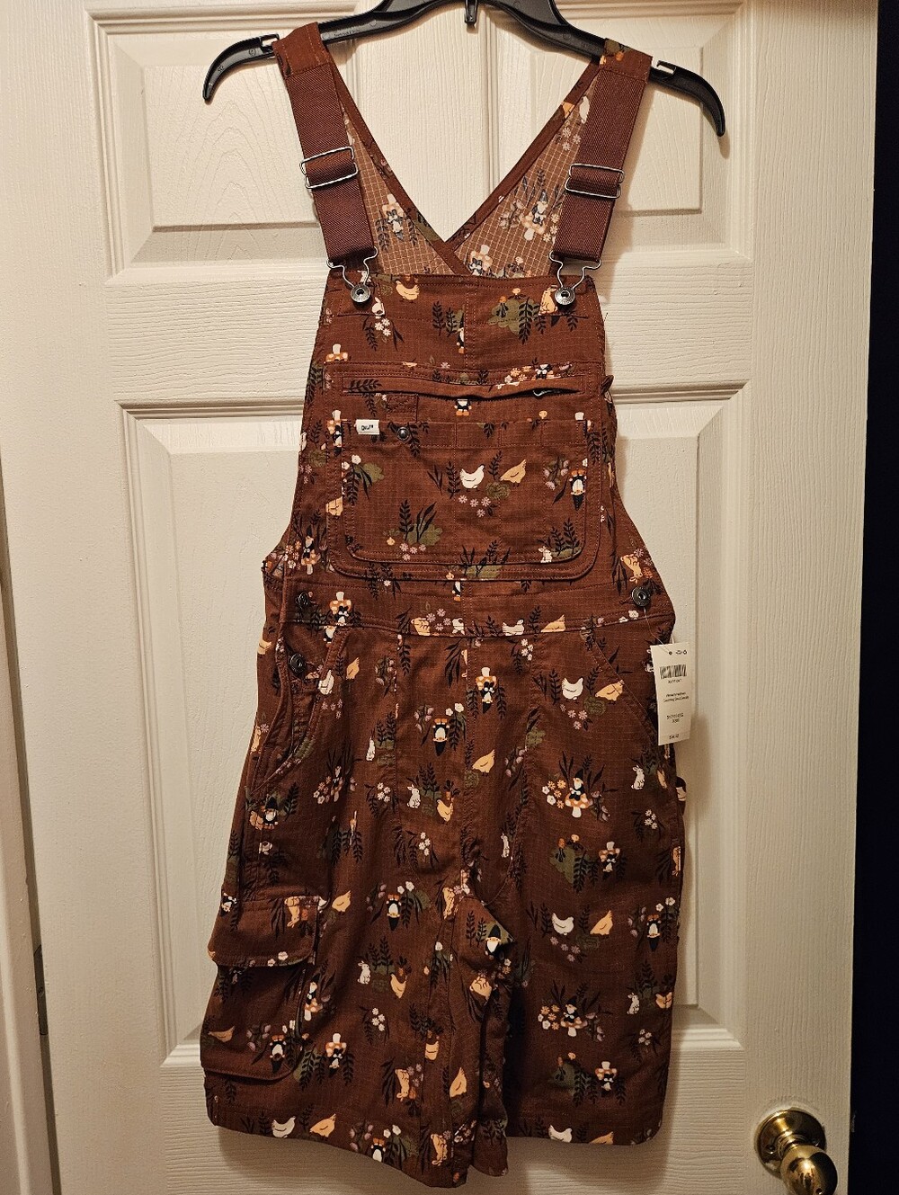 Duluth Trading Co Women's Heirloom Garden Short Overalls XS